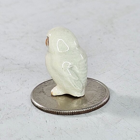 Hagen Renaker Baby Snowy Owl Miniature Figurine Orange Eye Variation - Picture 10 of 12